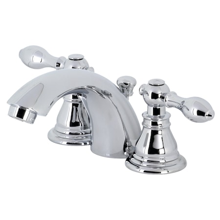 Kingston Brass American Classic Mini-Widespread Bathroom Faucet W/Plastic Pop-Up, Chrm KB951ACL